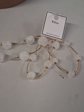 NWT 3 Bead Me Up Bracelets, Cloud White